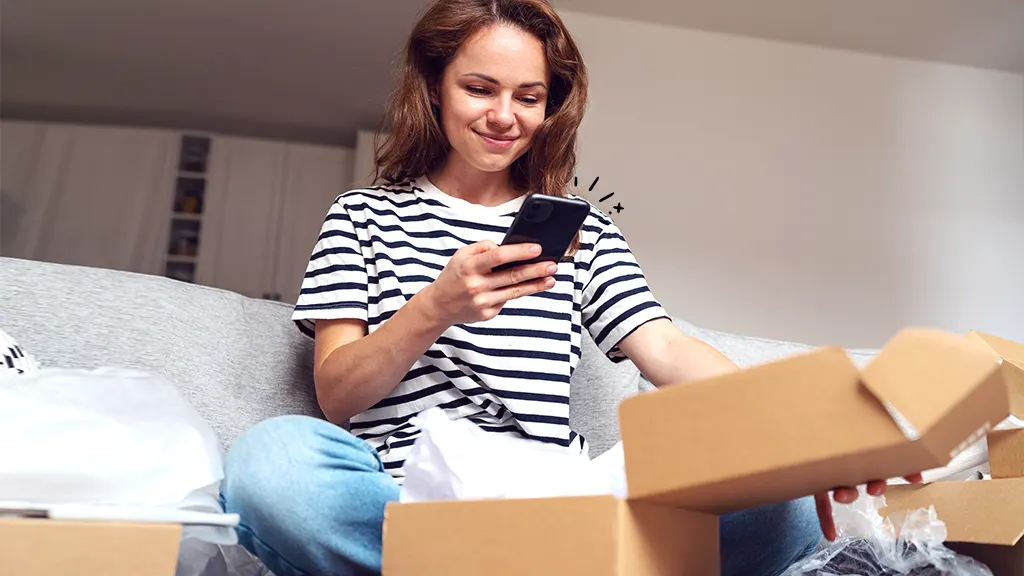 Woman considering buying a new phone